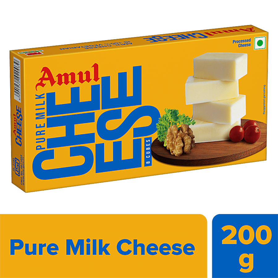 Amul Processed Cheese Chiplets Cubes, 200 G (8 Cubes)