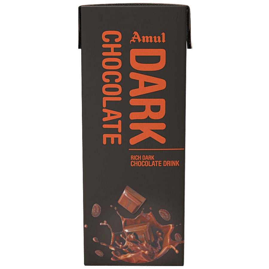 Amul Dark Chocolate Drink, 180 Ml Tetra Pak