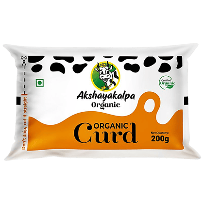 Akshayakalpa Organic Curd, 200 G Pouch
