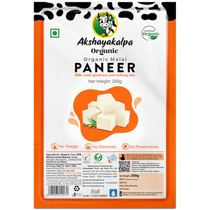 Akshayakalpa Malai Paneer, Organic, 200 G