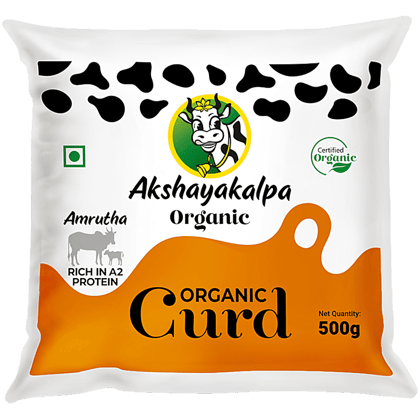 Akshayakalpa Amrutha A2 Organic Curd, 500 G Pouch