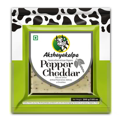 Akshayakalpa – Organic Cheddar Pepper, 200G