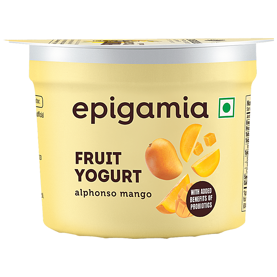 Epigamia Fruit Yogurt, Alphonso Mango, 75 G Cup