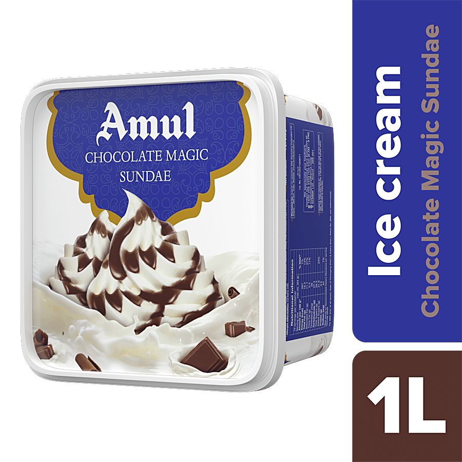 Amul Ice Cream, Chocolate Magic Sundae, 1 L Tub