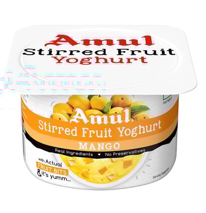 Amul Stirred Fruit Yoghurt Mango, 100 G