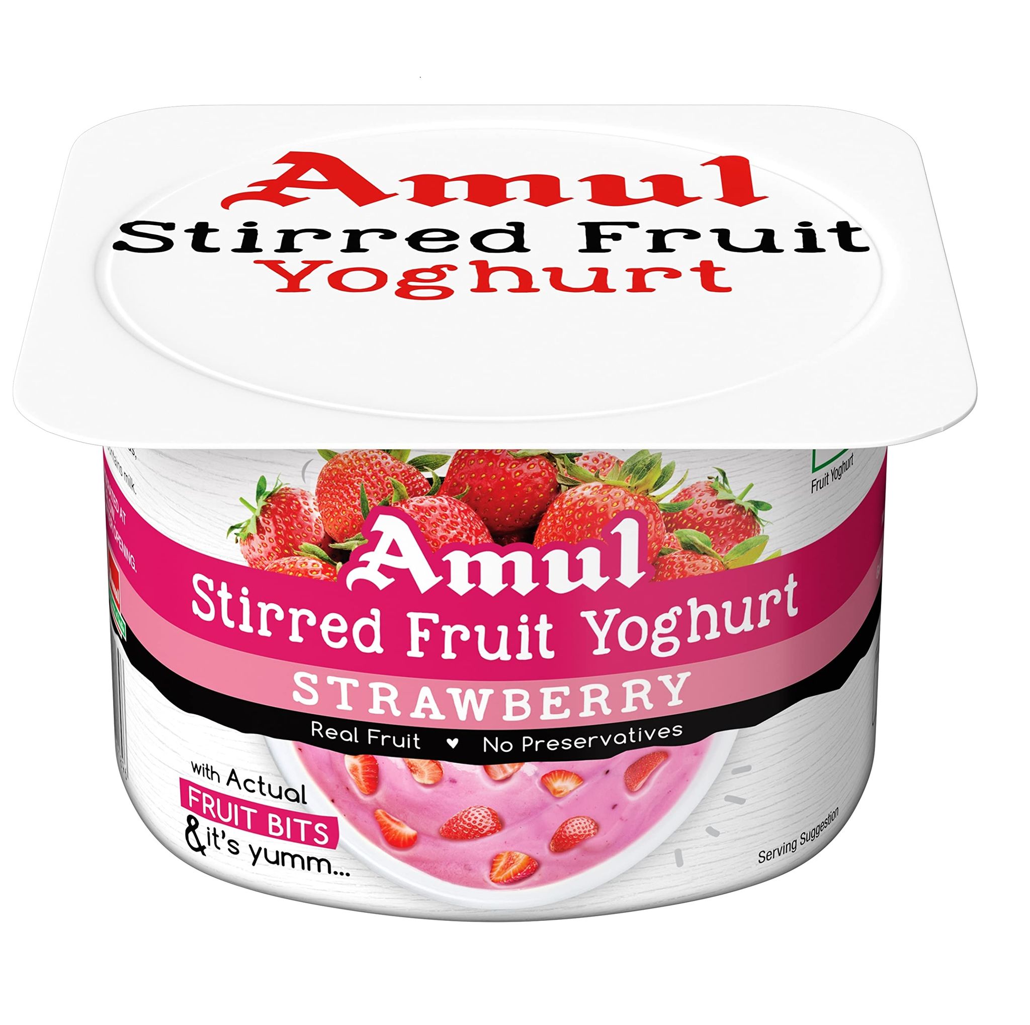 Amul Stirred Fruit Yoghurt Strawberry, 100G