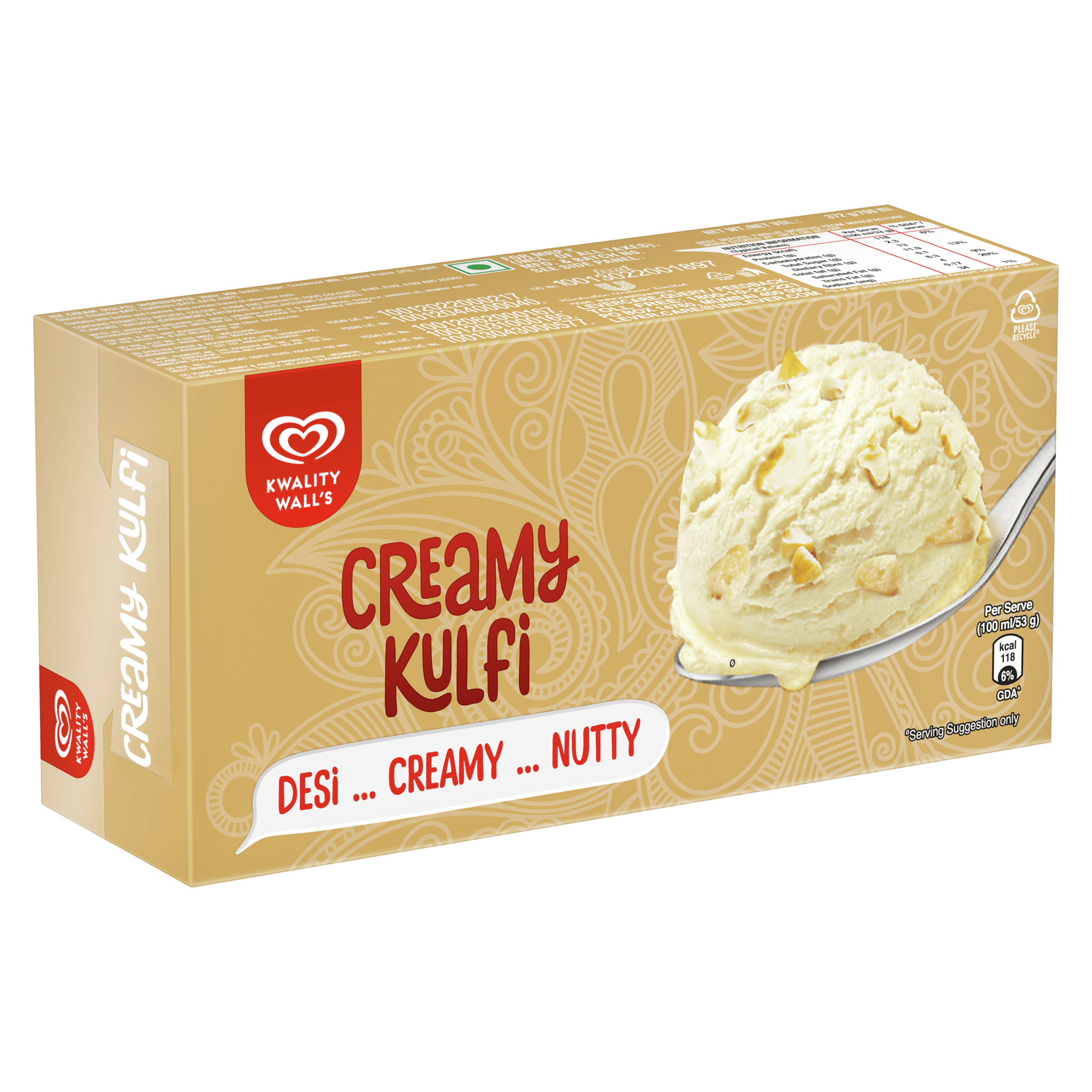 Kwality Wall's Creamy Kulfi, 700Ml