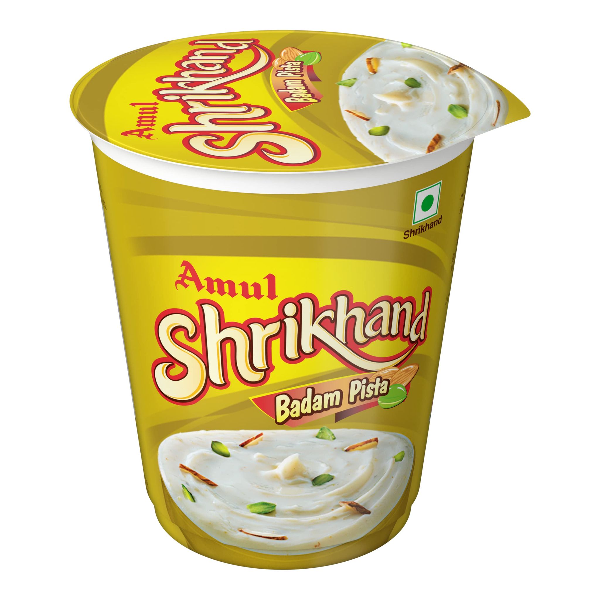 Amul Amul Shrikhand Badam Pista, 500 G Box