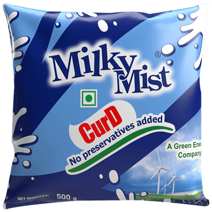 Milky Mist Curd/Dahi, No Preservatives Added, 500 G Pouch