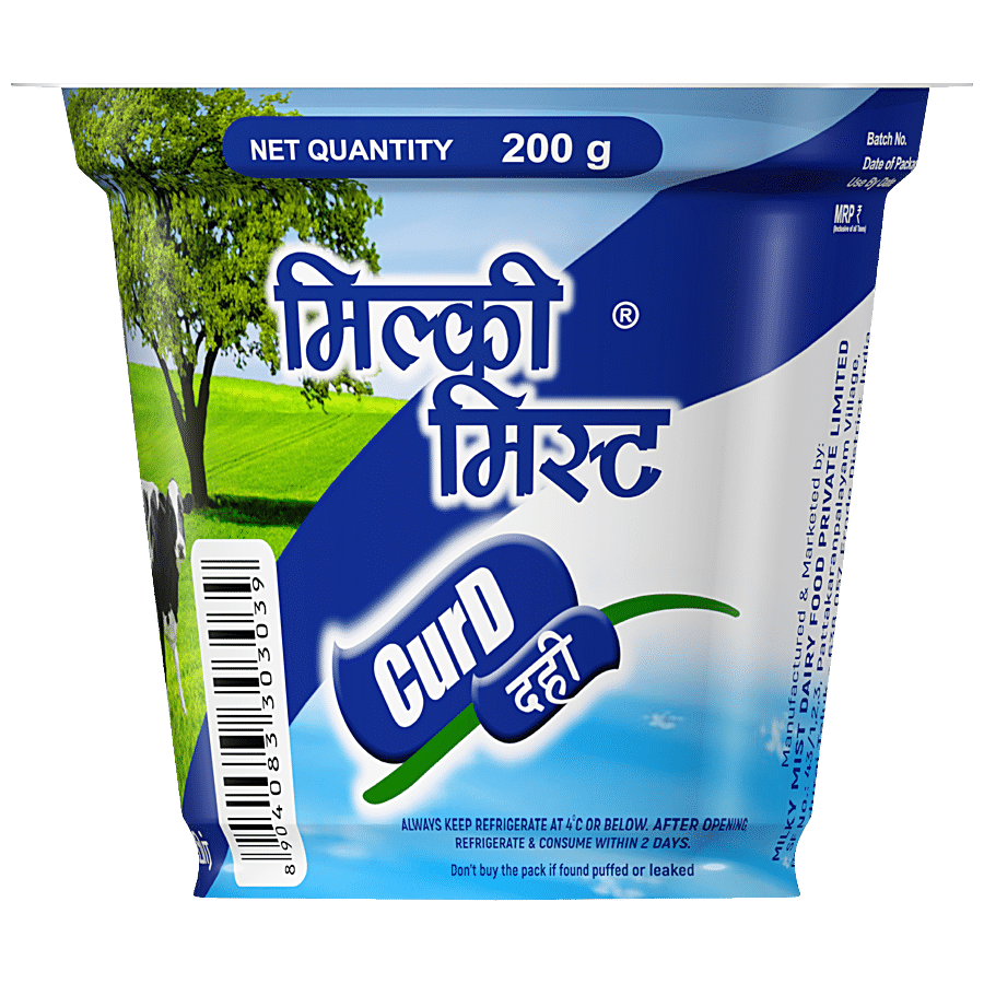 Milky Mist Curd/Dahi, No Preservatives Added, 200 G Cup