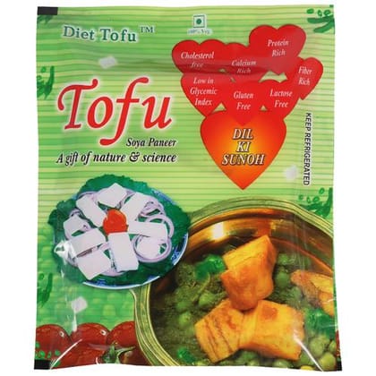 Diet Tofu Soya Paneer, Vegan, Rich In Protein, Calcium & Fibre, Gluten Free, 200 G Pouch