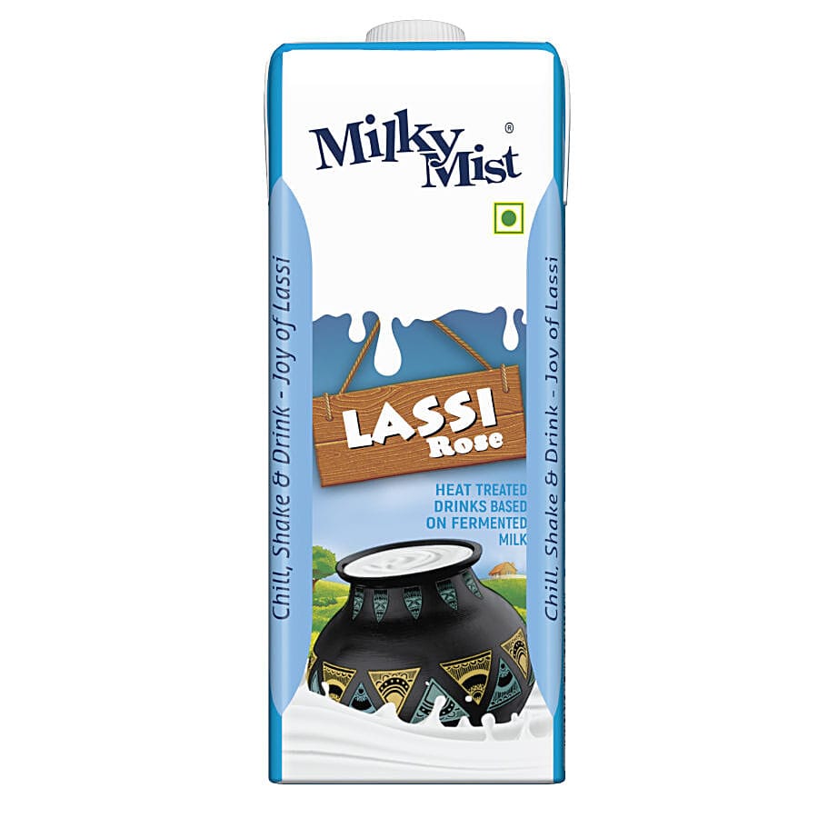 Milky Mist Sweet Lassi, Rose Flavour, Hydrating, Creamy, 200 Ml