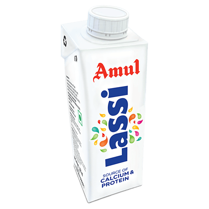 Amul Lassi, Rose Flavour, Source Of Calcium & Protein, 250 Ml Carton