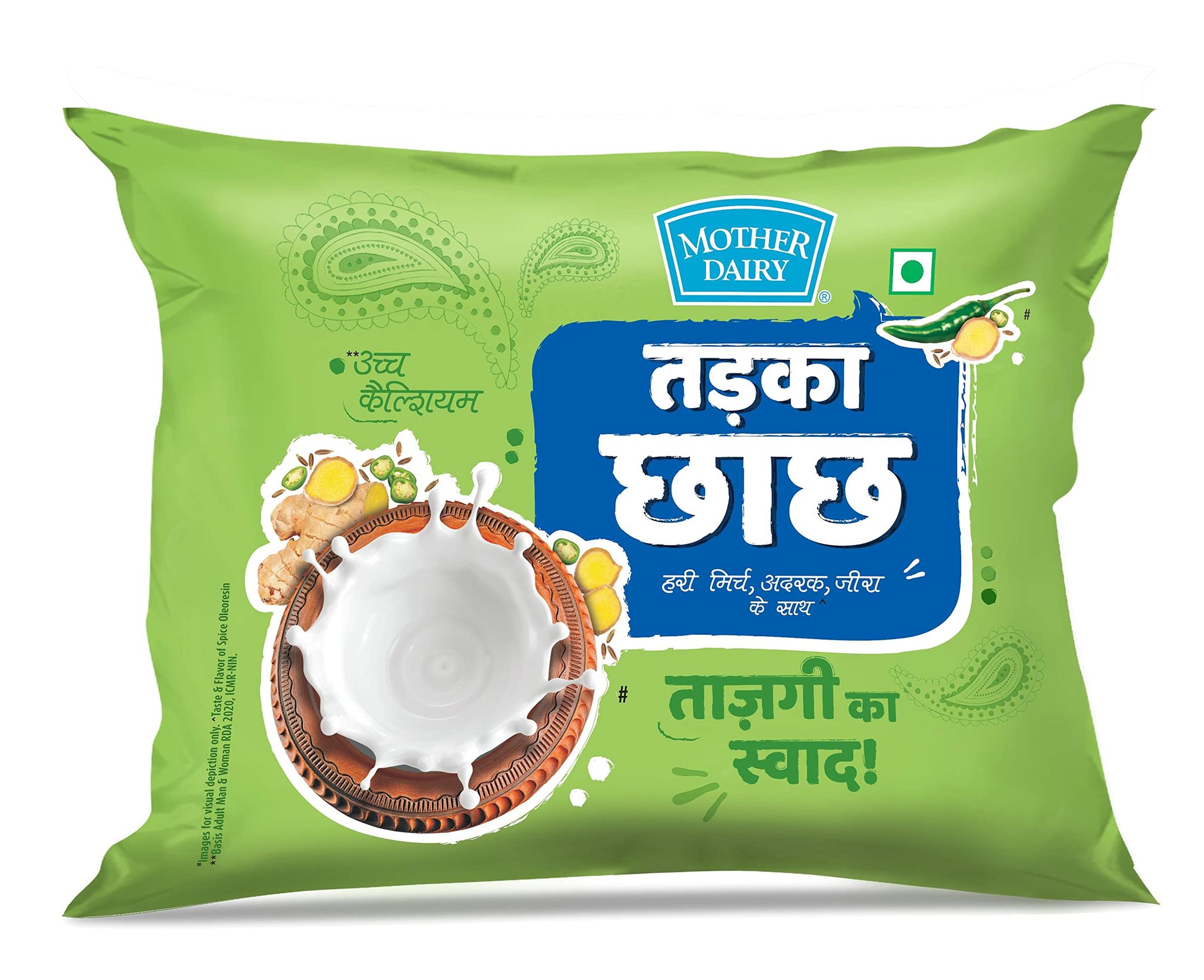 Mother Dairy Probiotic Tadka Chach Pouch 250Ml
