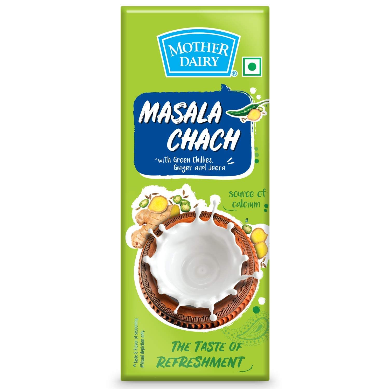 Mother Dairy Spiced Buttermilk, Masala Chach, 200Ml Carton