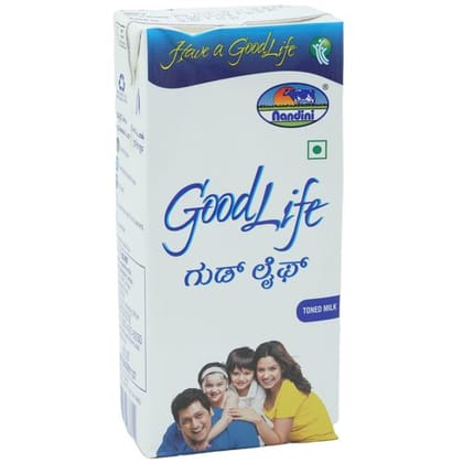Nandini Goodlife Uht Treated Toned Milk, 1 L Carton