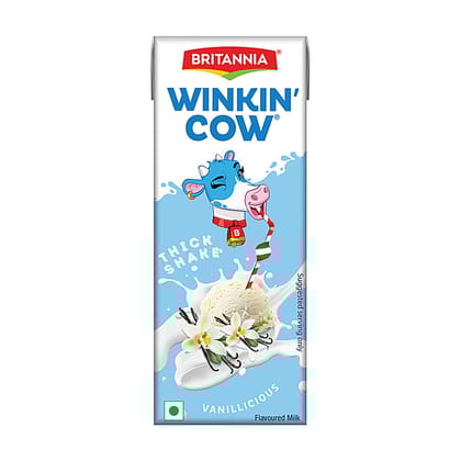 Britannia Winkin' Cow Vanillicious Thick Milkshake, 200 Ml