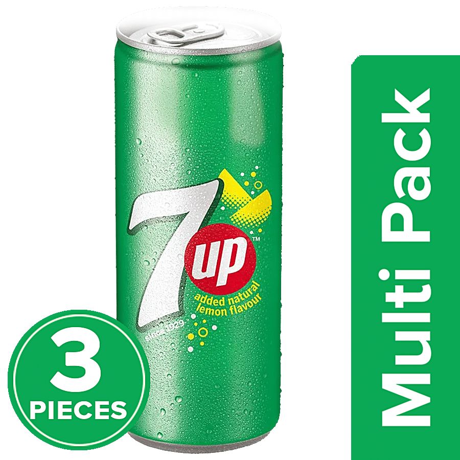 7 Up Soft Drink, Lemon Flavor, 250Ml Tin