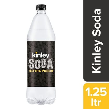Kinley Sparkling Water, Club Soda, 1.25 L Pet Bottle