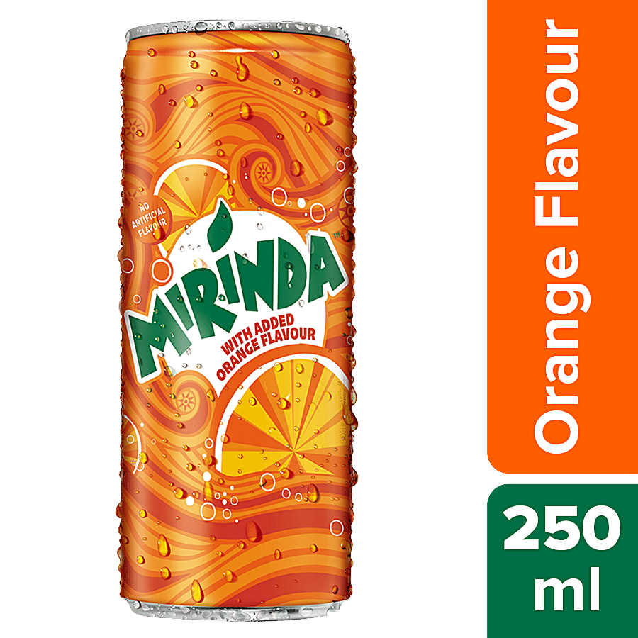 Mirinda Soft Drink, Orange, 250 Ml Can