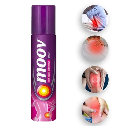 Moov Fast Pain Relief Spray, Suitable For Back Pain, Muscle Pain, Joint Pain, Knee Pain, 100% Ayurvedic Formula, Suitable For Sports, 35G