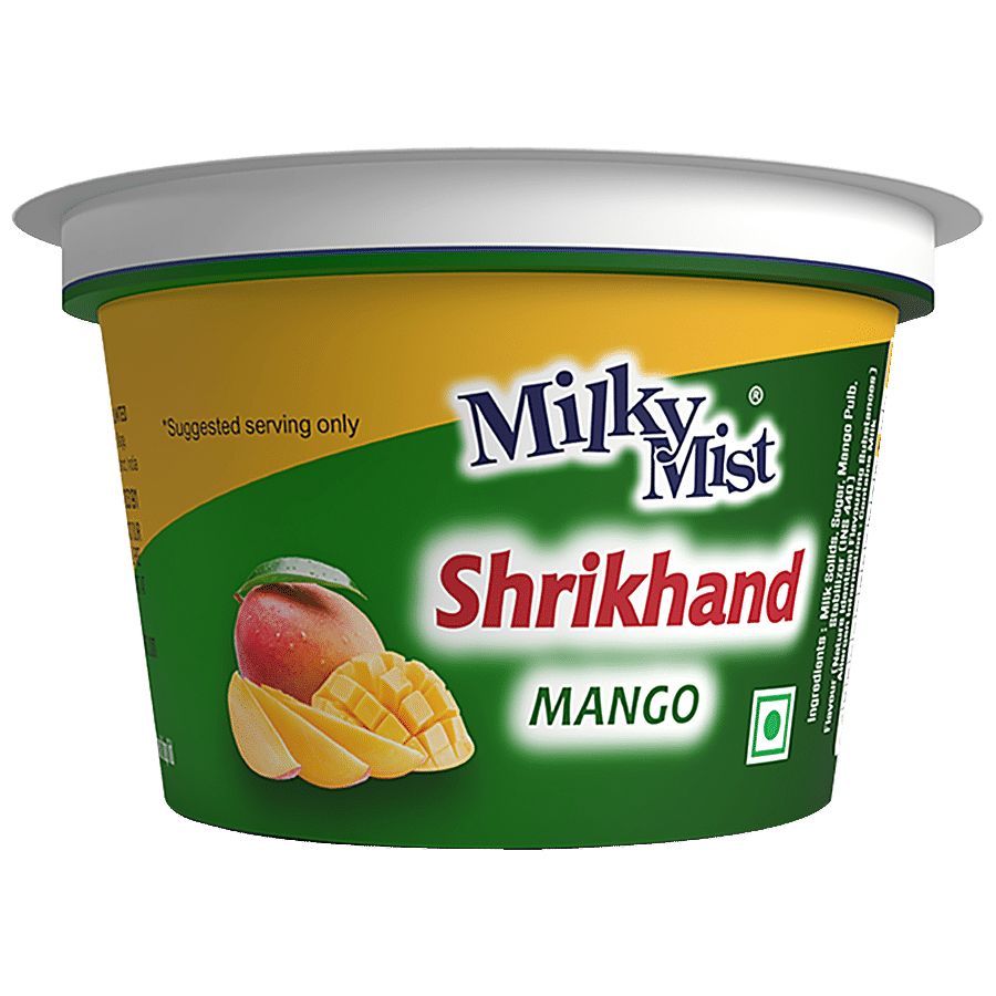 Milky Mist Shrikhand, Mango, Healthy Dessert, Rich Flavour, 100 G Cup