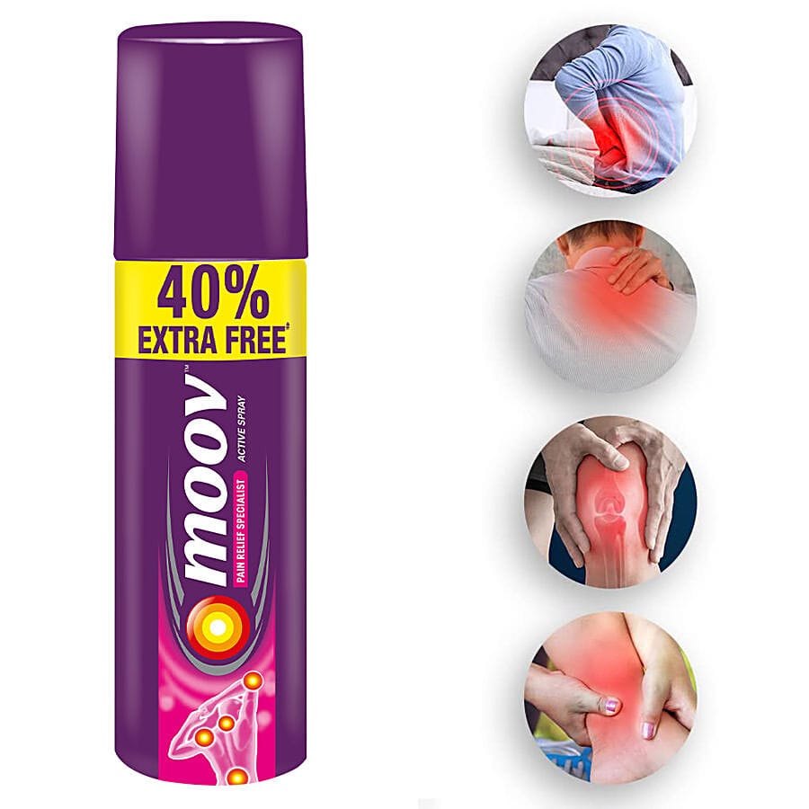 Moov Instant Pain Relief Spray, Useful For Back, Joint, Knee, Muscle Pain & Sports & Fitness Injuries, 50 G Can