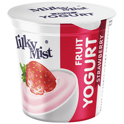 Milky Mist Fruit Yoghurt, Strawberry, Great Source Of Probiotics, Light & Healthy, 100 G
