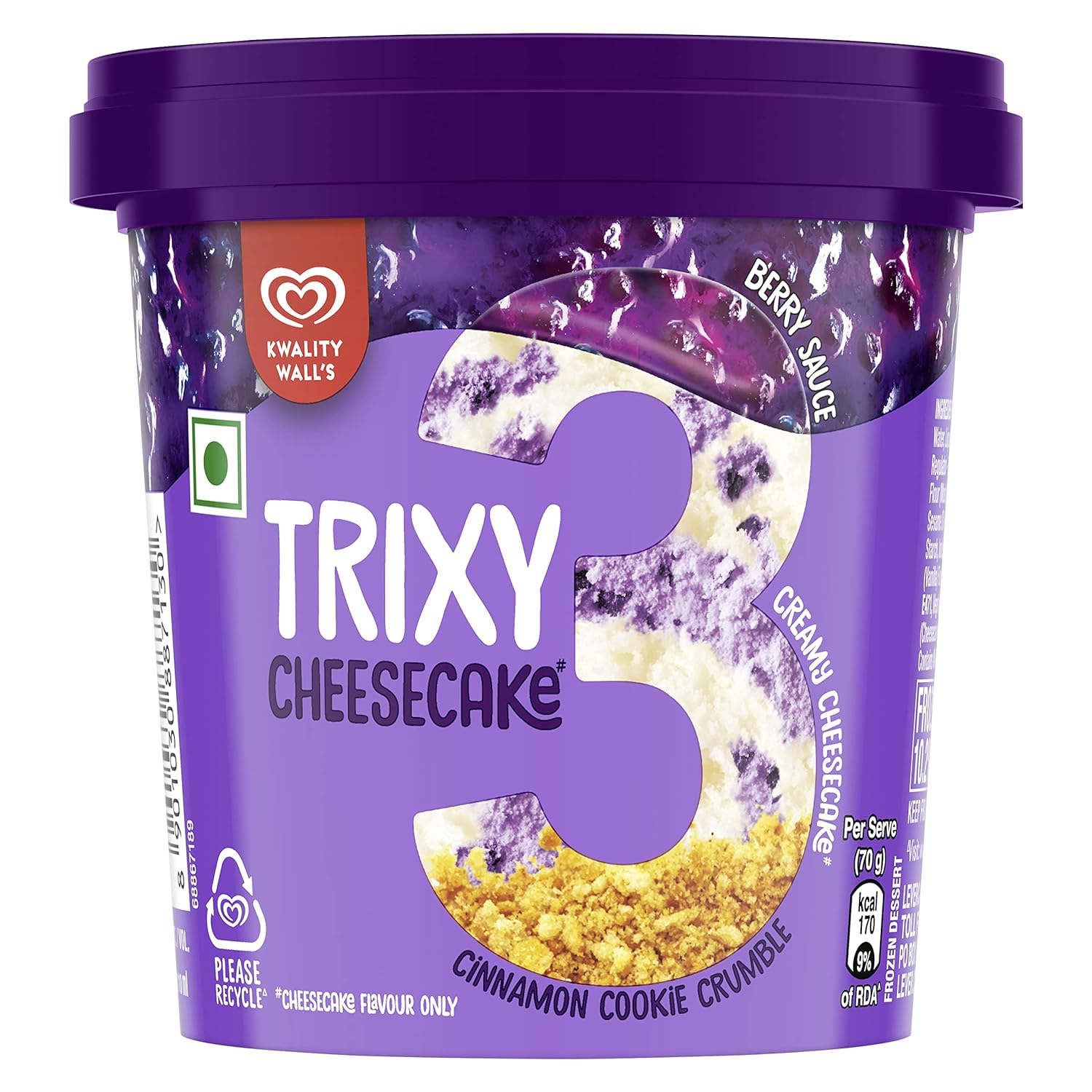 Kwality Walls Trixy Cheesecake Cup, 110 Ml