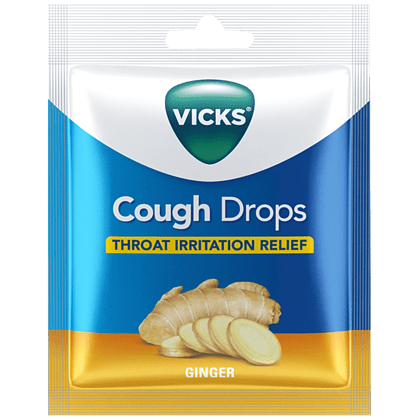 Vicks Cough Drops, Ginger, Provides Relief From Throat Irritation, 2 G (Pack Of 20)