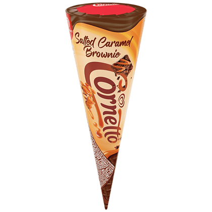 Kwality Walls Cornetto, Salted Caramel Brownie, 110 Ml