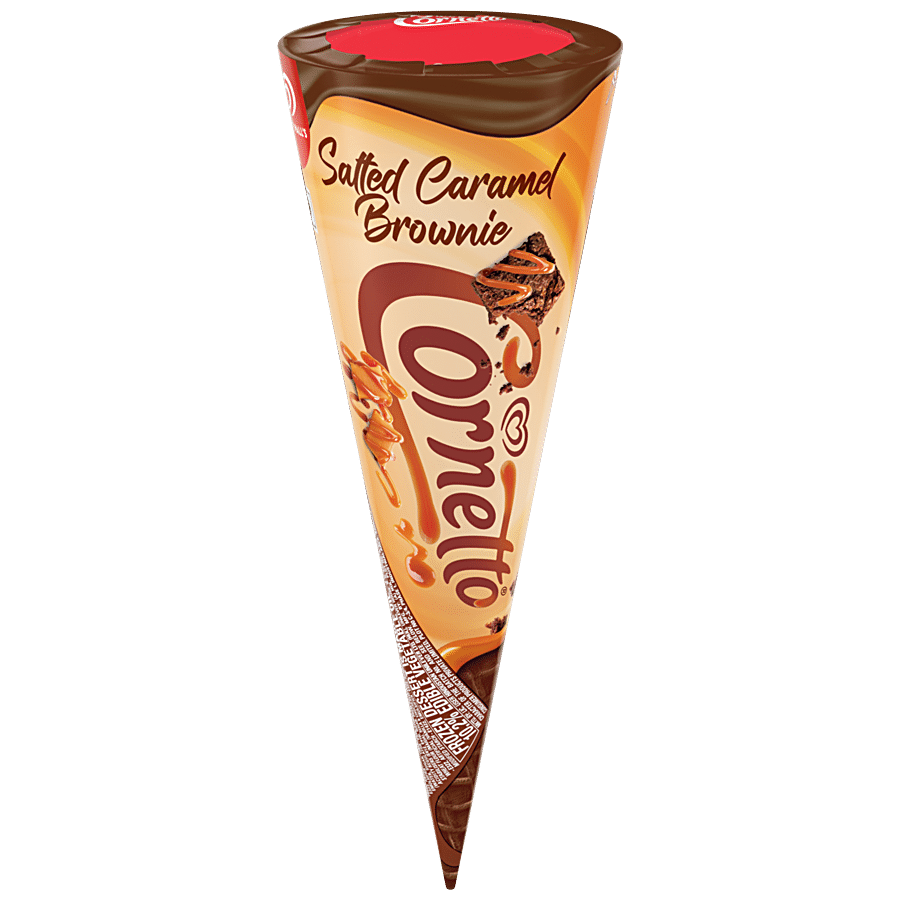 Kwality Walls Cornetto, Salted Caramel Brownie, 110 Ml