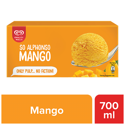 Kwality Walls Frozen Dessert, Alphonso Mango, 700 Ml