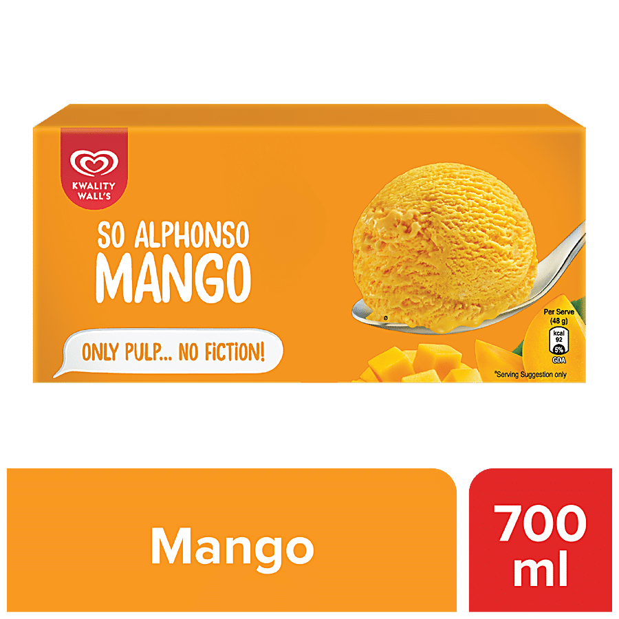 Kwality Walls Frozen Dessert, Alphonso Mango, 700 Ml