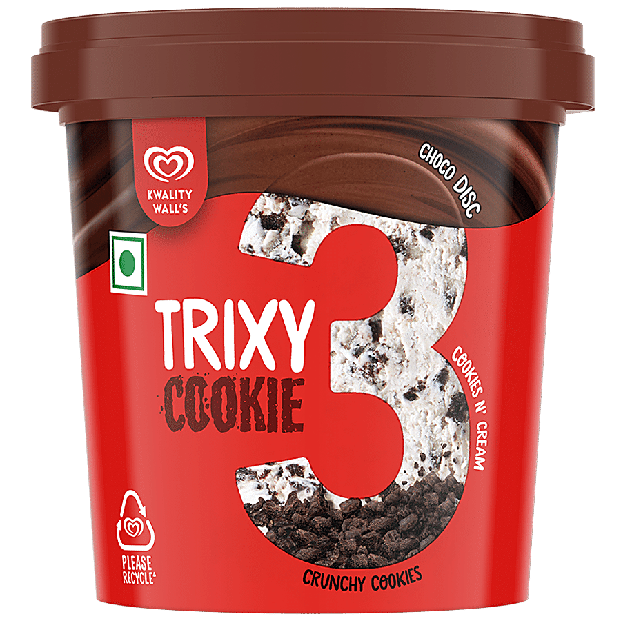 Kwality Walls Frozen Dessert, Trixy Cookie, 110 Ml Cup