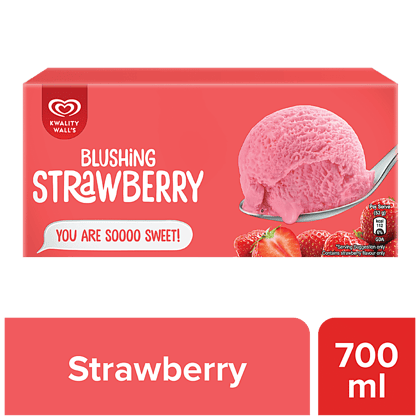 Kwality Walls Frozen Dessert, Strawberry, 700 Ml