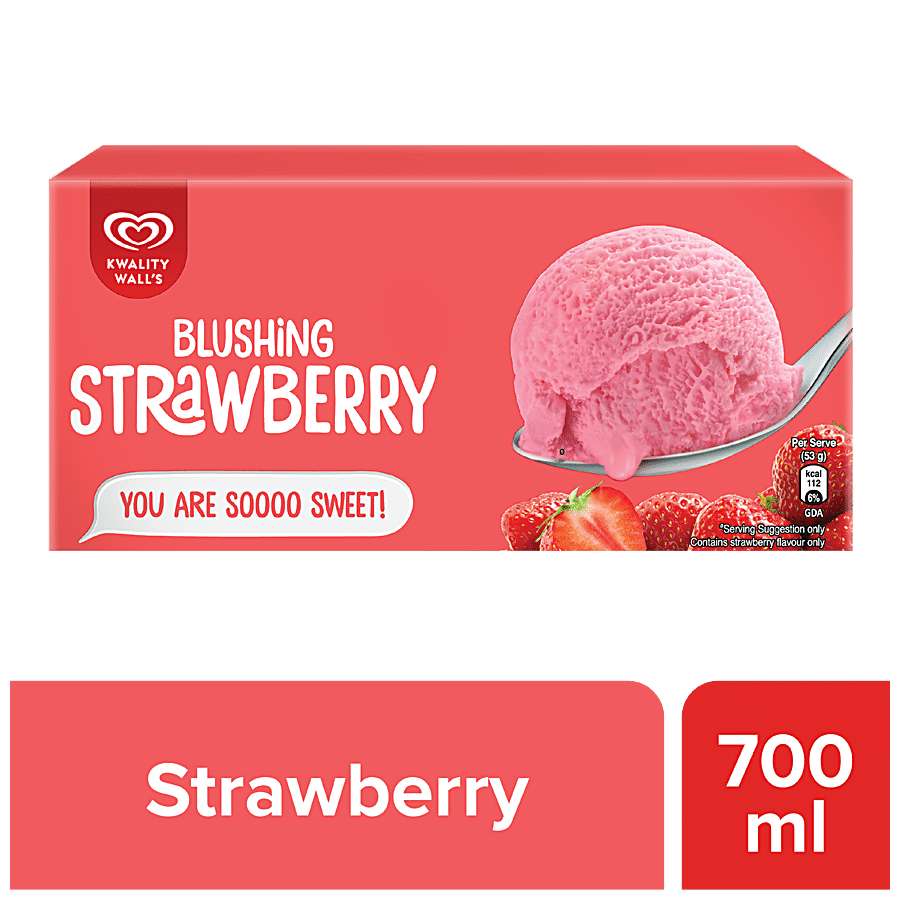 Kwality Walls Frozen Dessert, Strawberry, 700 Ml