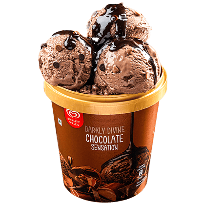 Kwality Walls Frozen Dessert, Darkly Divine, Chocolate Sensation, 700 Ml