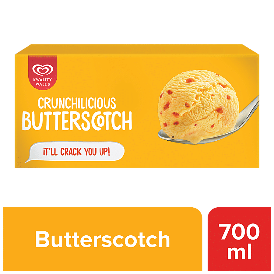 Kwality Walls Frozen Dessert, Butterscotch, 700 Ml