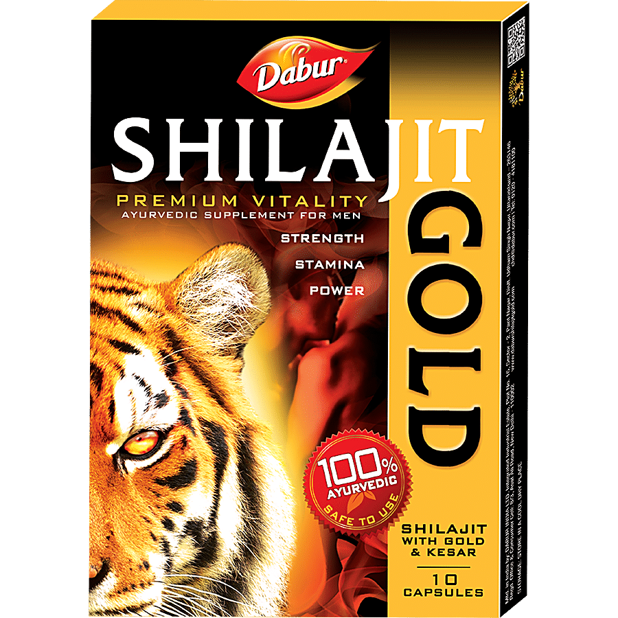 Dabur Shilajit Gold, For Strength, Stamina & Power, 10 Capsules