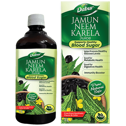 Dabur Jamun Neem Karela Juice, Supports Healthy Blood Sugar, 1 L