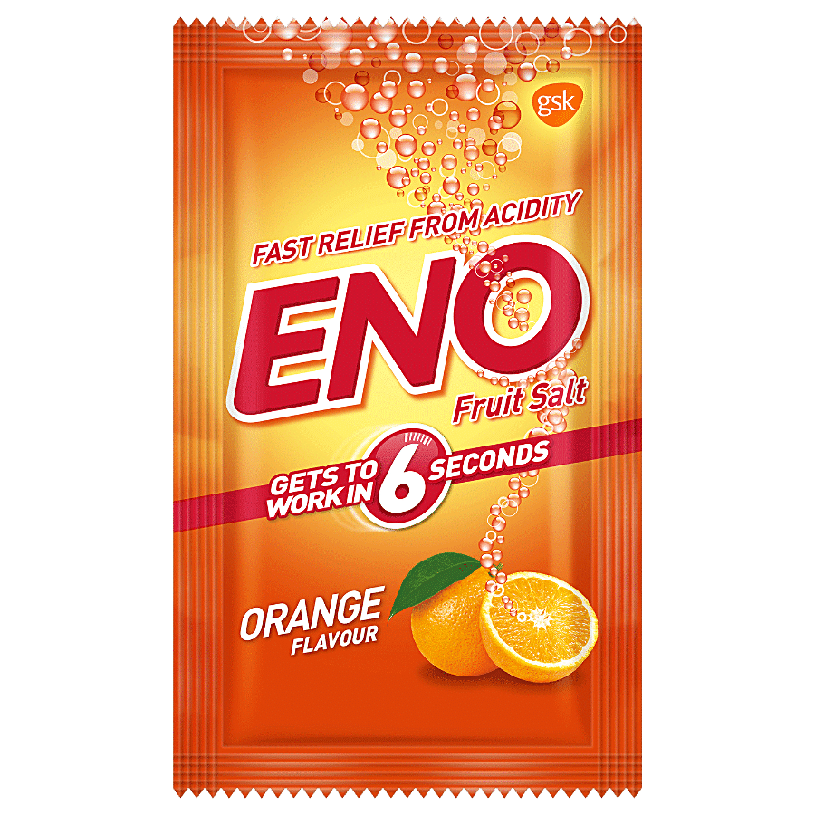 Eno Fruit Salt, Orange Flavor, 5 G Pouch