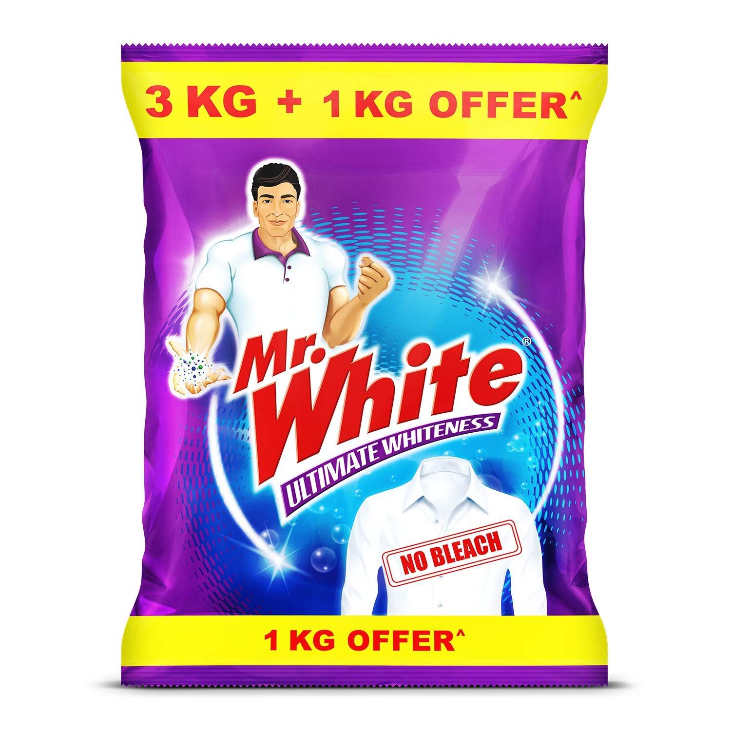 Mr. White Detergent Powder, 4Kg
