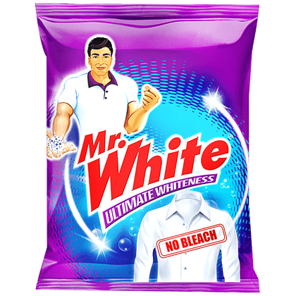 Mr. White Detergent Powder, 1 Kg Pouch