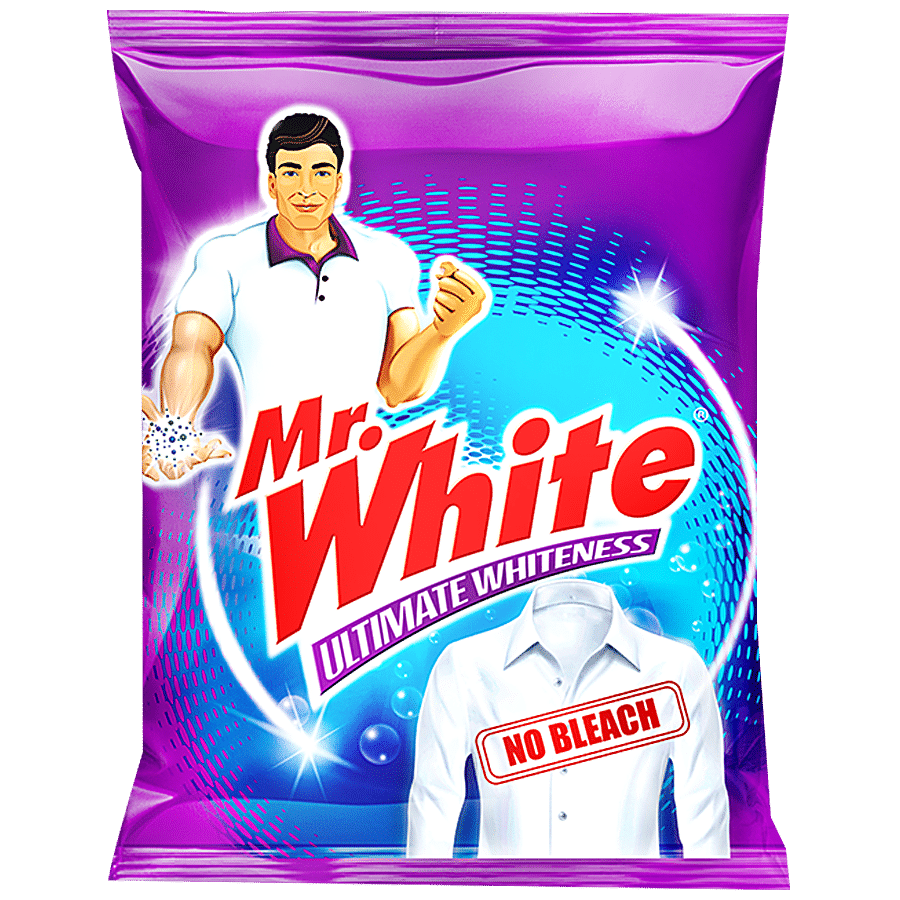 Mr. White Detergent Powder, 1 Kg Pouch