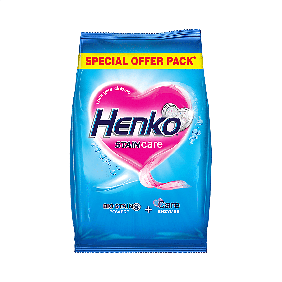 Henko Detergent Powder, Stain Care, 1 Kg Pouch