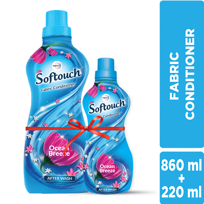 Softouch After Wash Fabric Conditioner, Ocean Breeze, Fresh Fragrance, 860 Ml