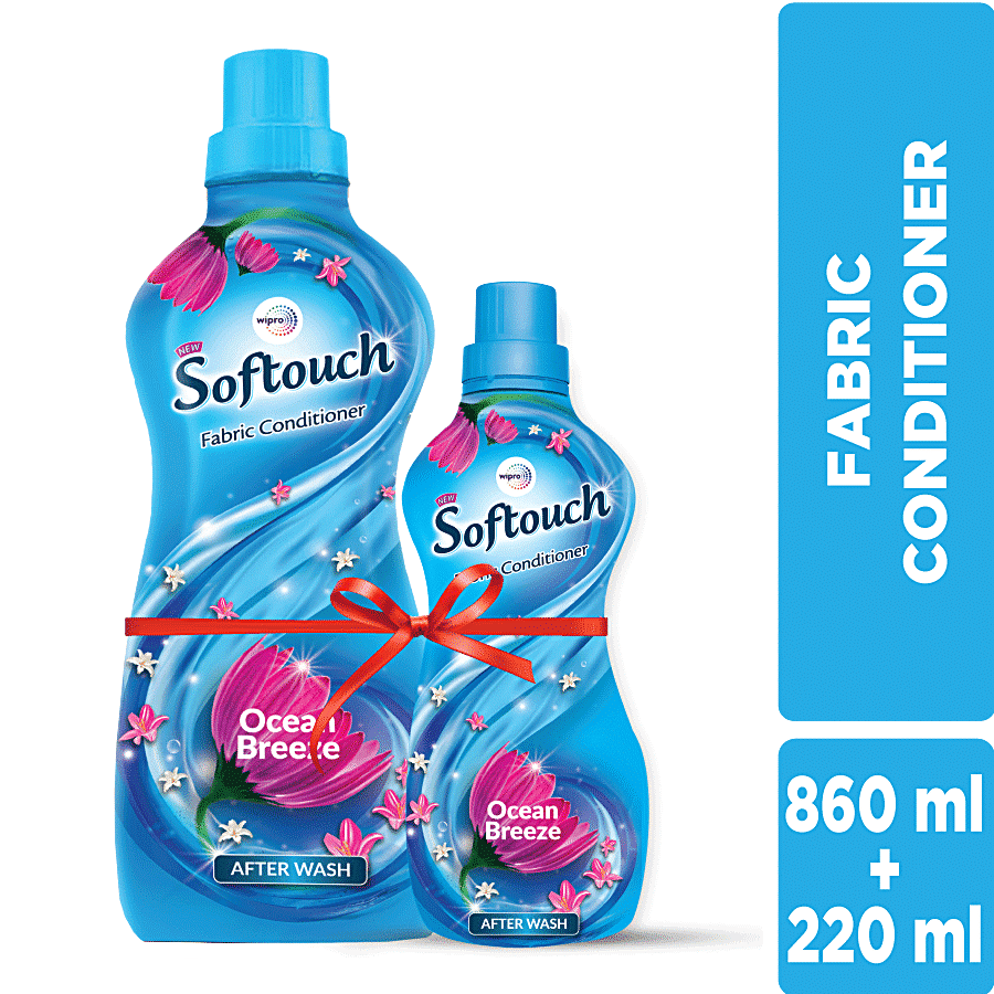 Softouch After Wash Fabric Conditioner, Ocean Breeze, Fresh Fragrance, 860 Ml