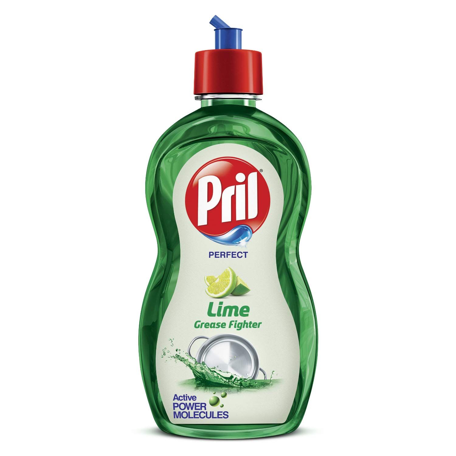 Pril Lime Grease Fighter Green, Insta Clean, With Active Power Molecules That Removes Grime With Ease, 500Ml