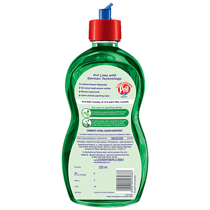 Pril Dishwash Liquid, Lime, 225 Ml Pril Dishwash Liquid, Lime, 225 Ml